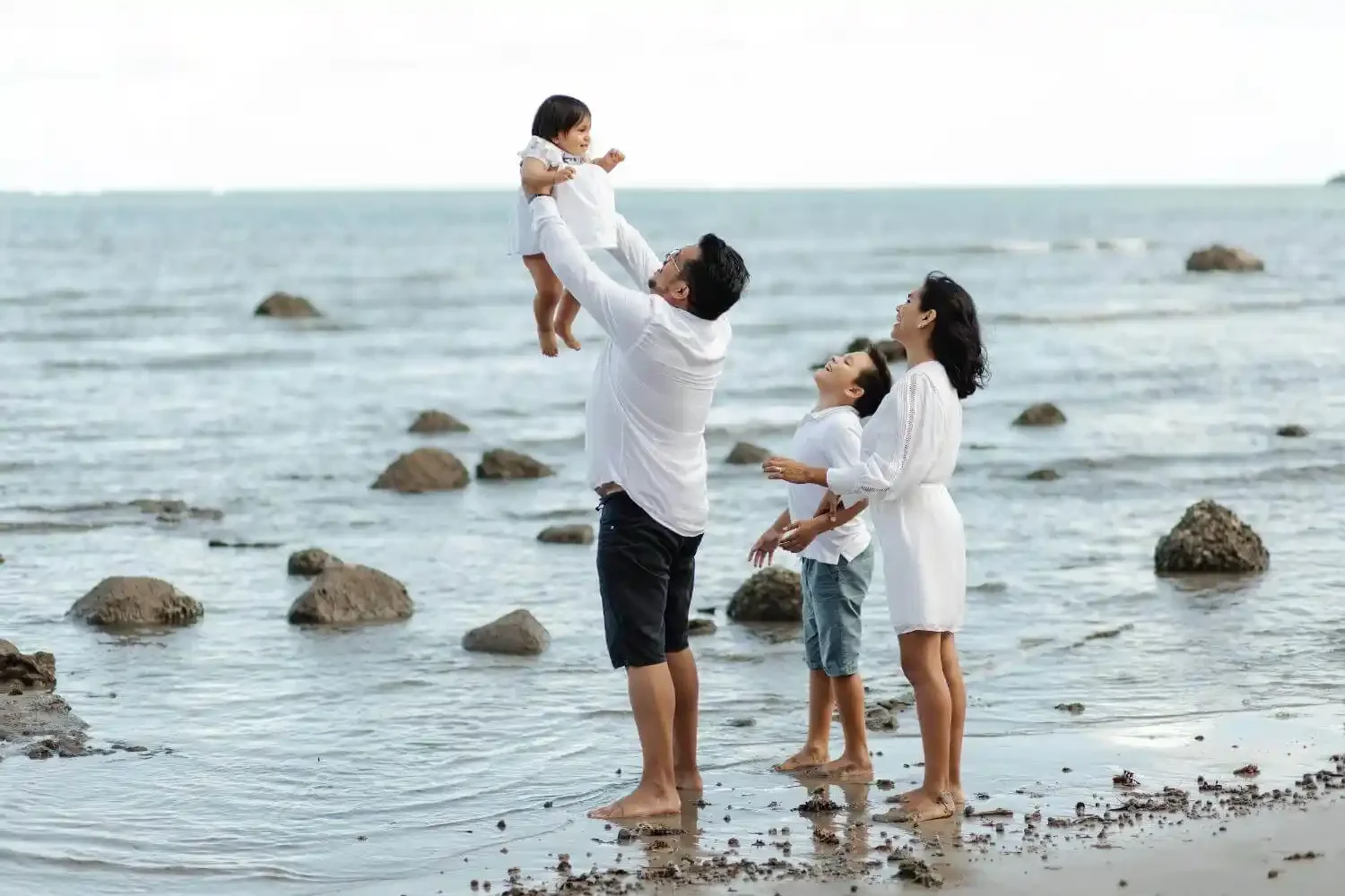 Séance photo famille et grossesse à la mer — Knokke, De Haan et Ostende