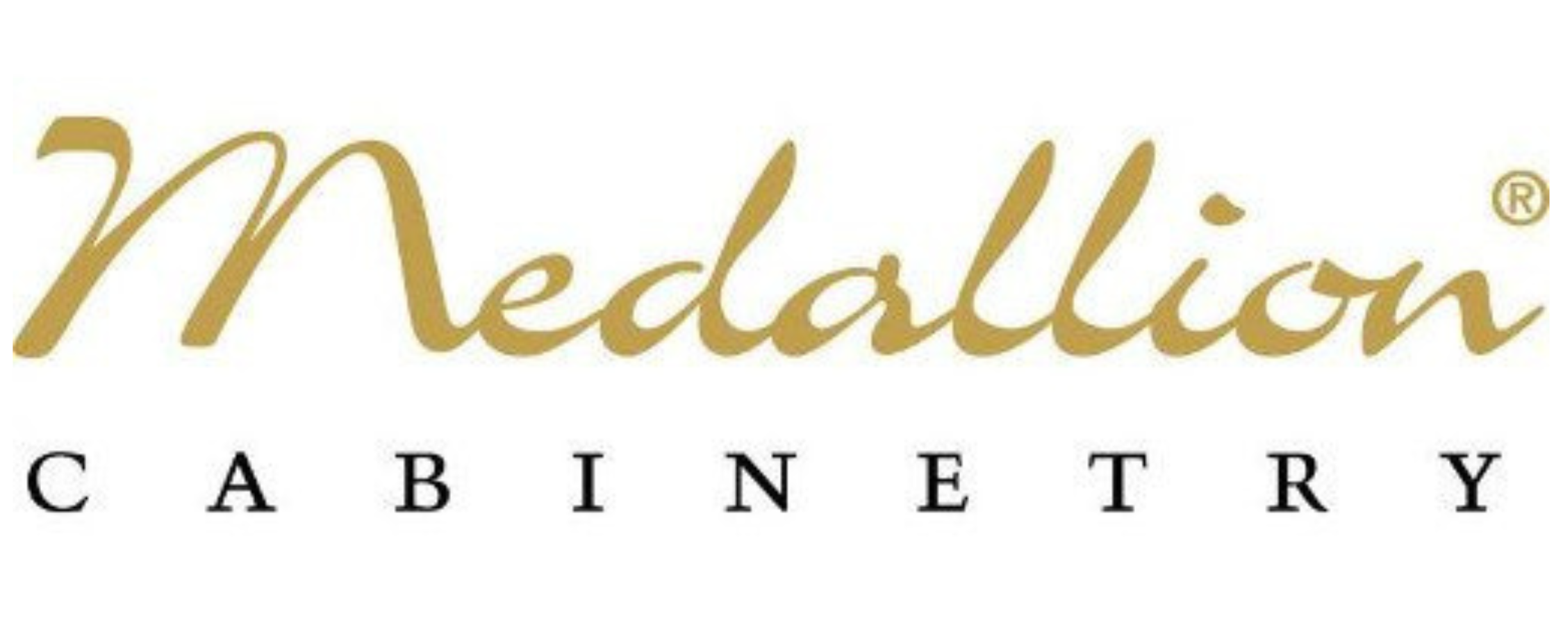 Medallion Cabinetry logo with gold lettering on a white background.