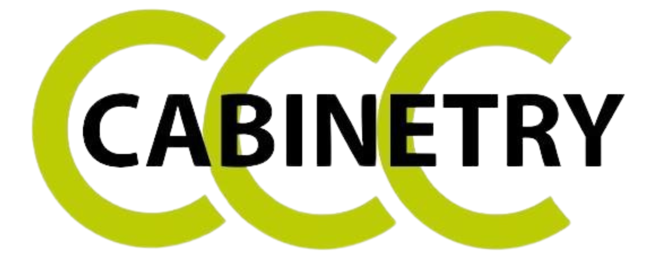 Logo with green overlapping 'C's and the word 'CABINETRY' in black.