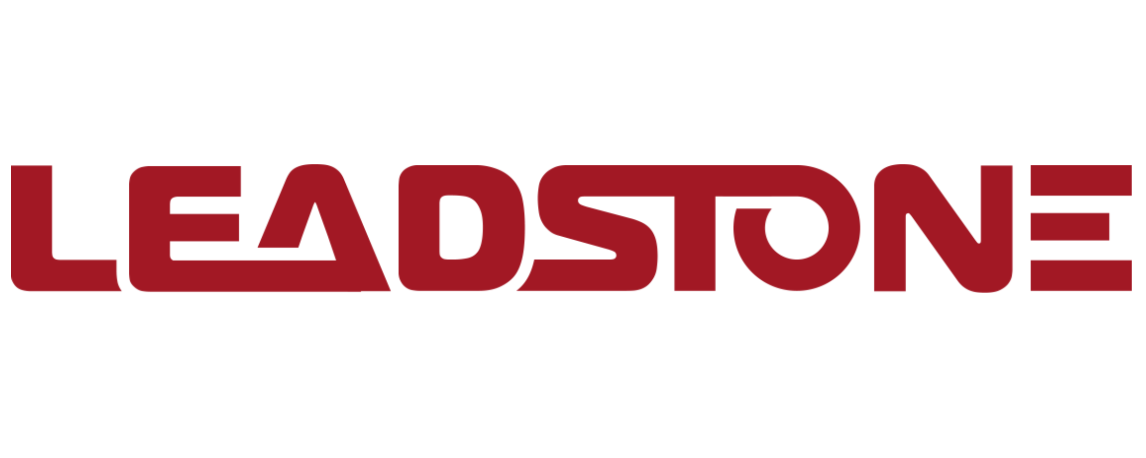Logo with the text 'LEADSTONE' in bold, red letters on a white background.