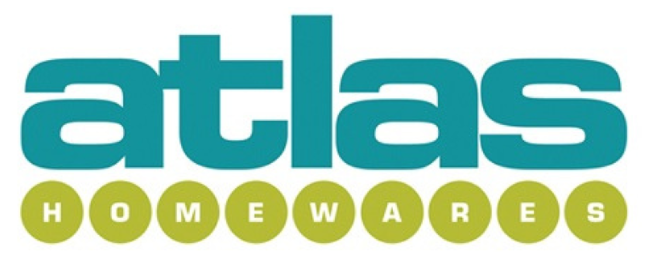 Atlas Homewares logo with teal and green text