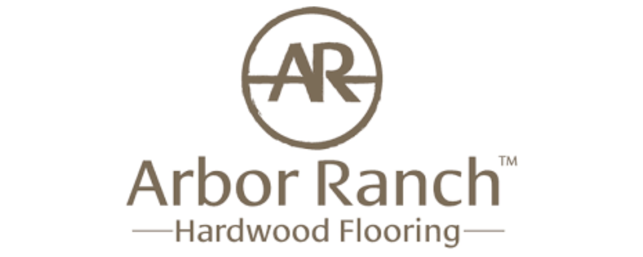 Arbor Ranch Hardwood Flooring logo with AR symbol