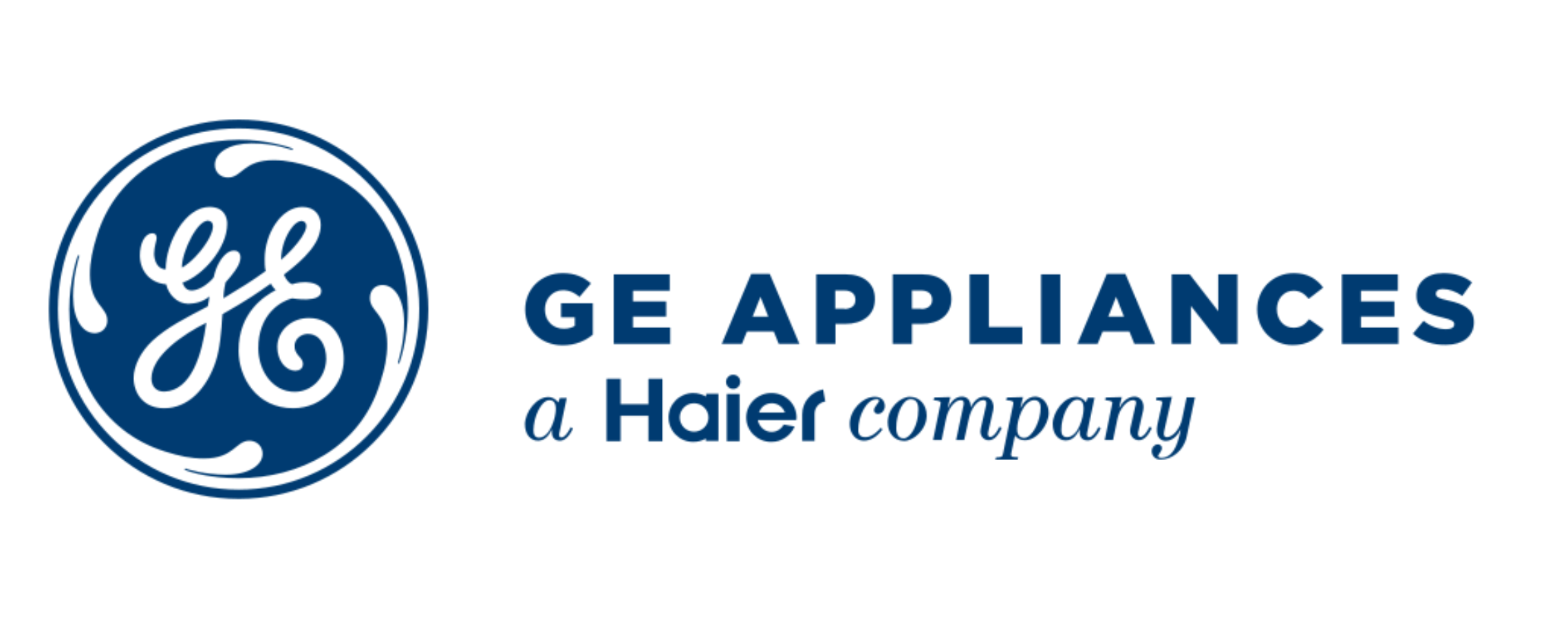 GE Appliances logo with a Haier company tagline