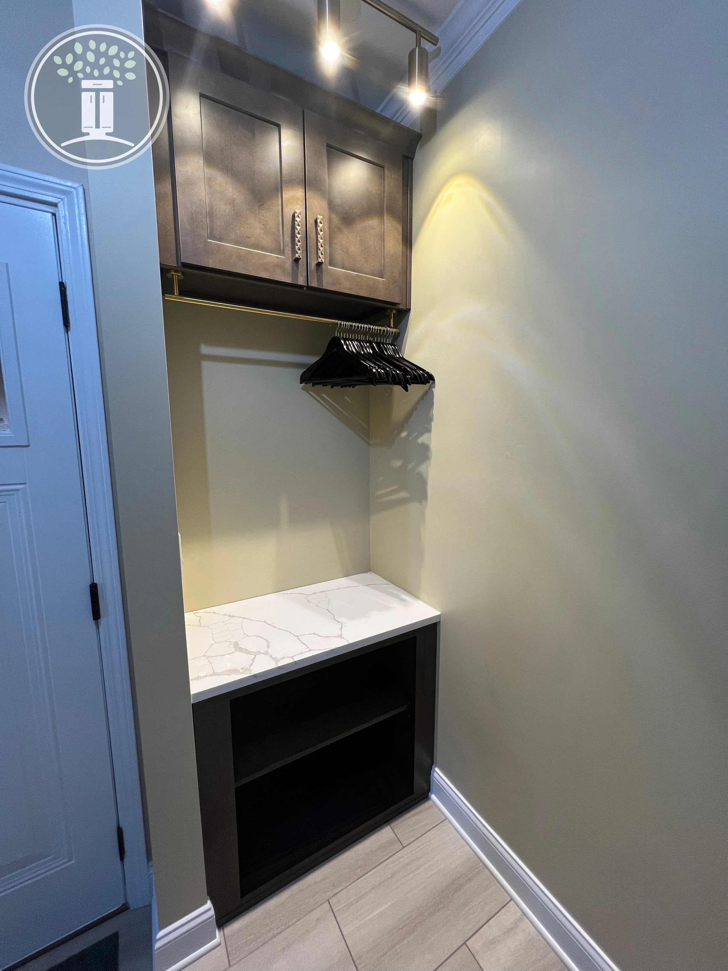 Small Shoe and Coat Storage Built-In
