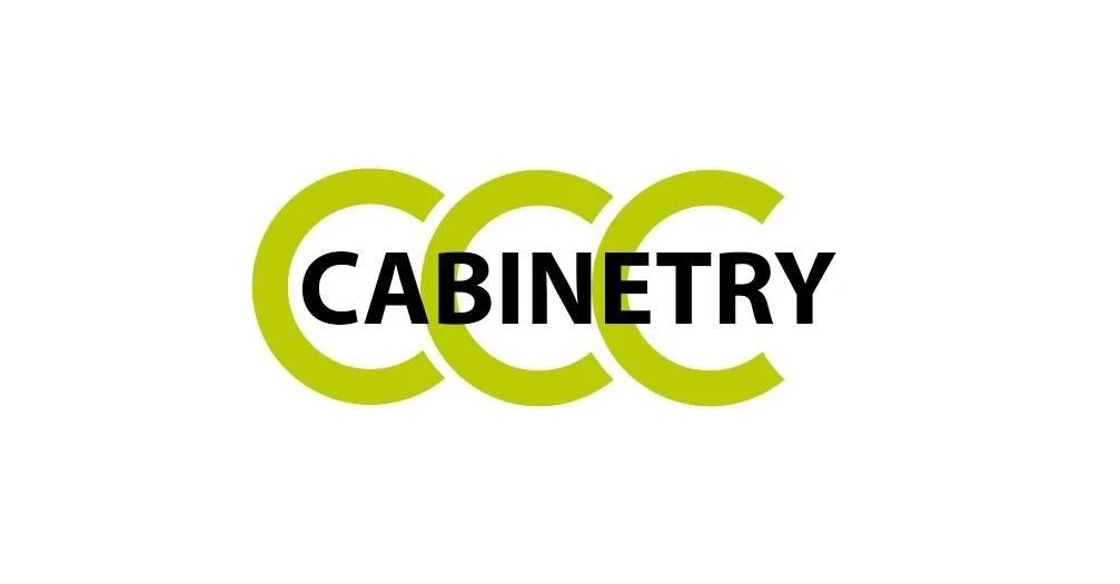 Logo with three green C's overlapping and the word 'CABINETRY' in black text.