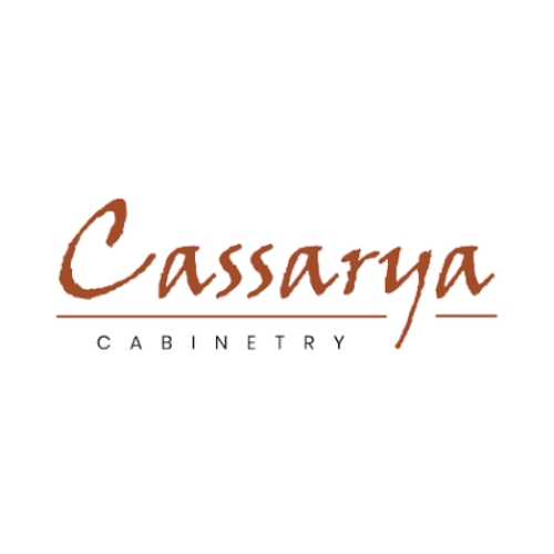 Logo reading 'Cassarya Cabinetry' with stylized text.