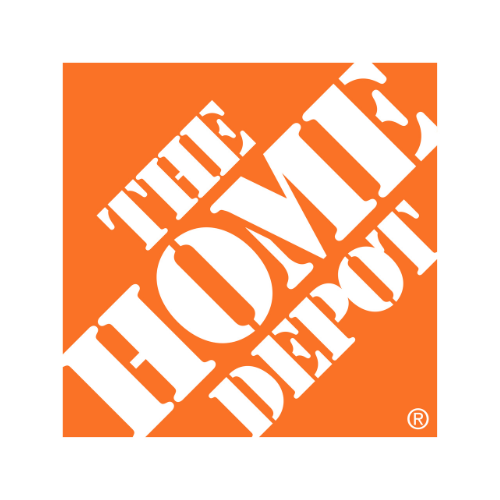 The Home Depot logo, white text on an orange background.
