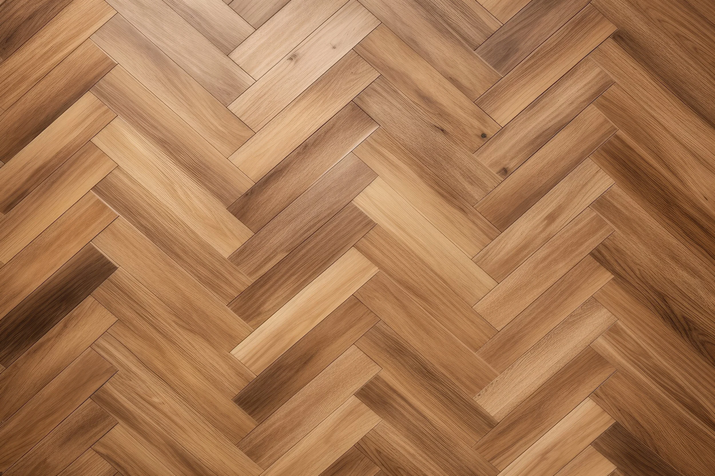 Wooden herringbone pattern flooring