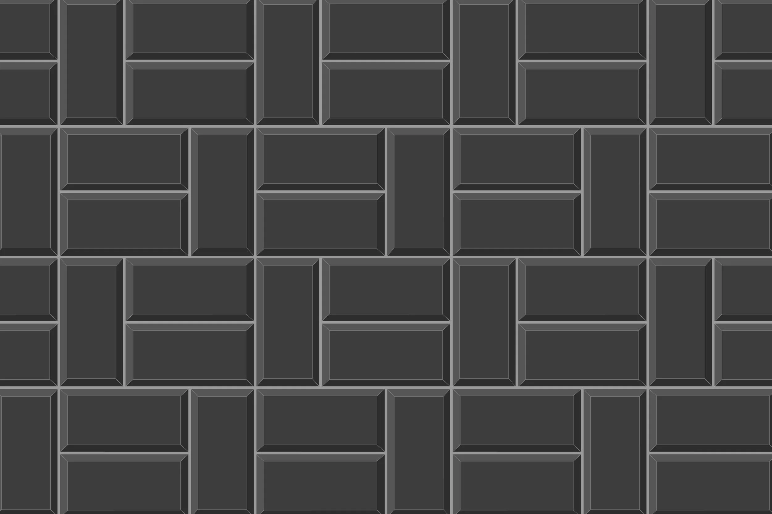 In this photo, a kitchen features a single basket weave black pattern backsplash, infusing the space with a touch of classic elegance and intricate design, creating a visually appealing focal point in the culinary area.
