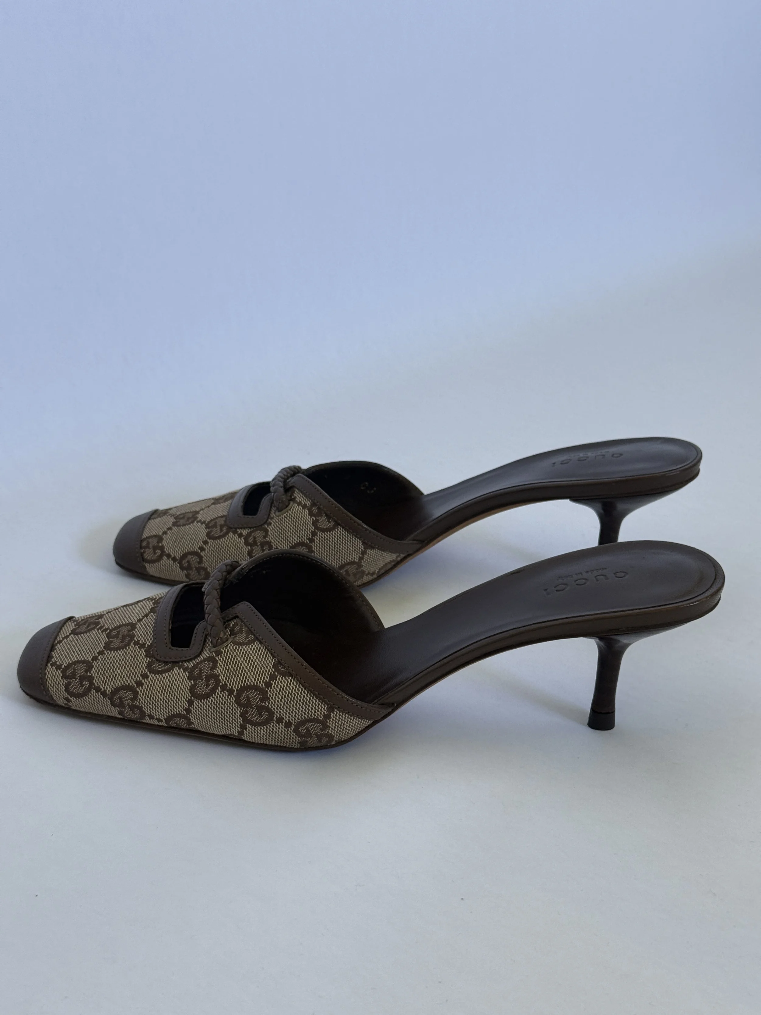 Archival Gucci Tom Ford Era GG Monogram Mules