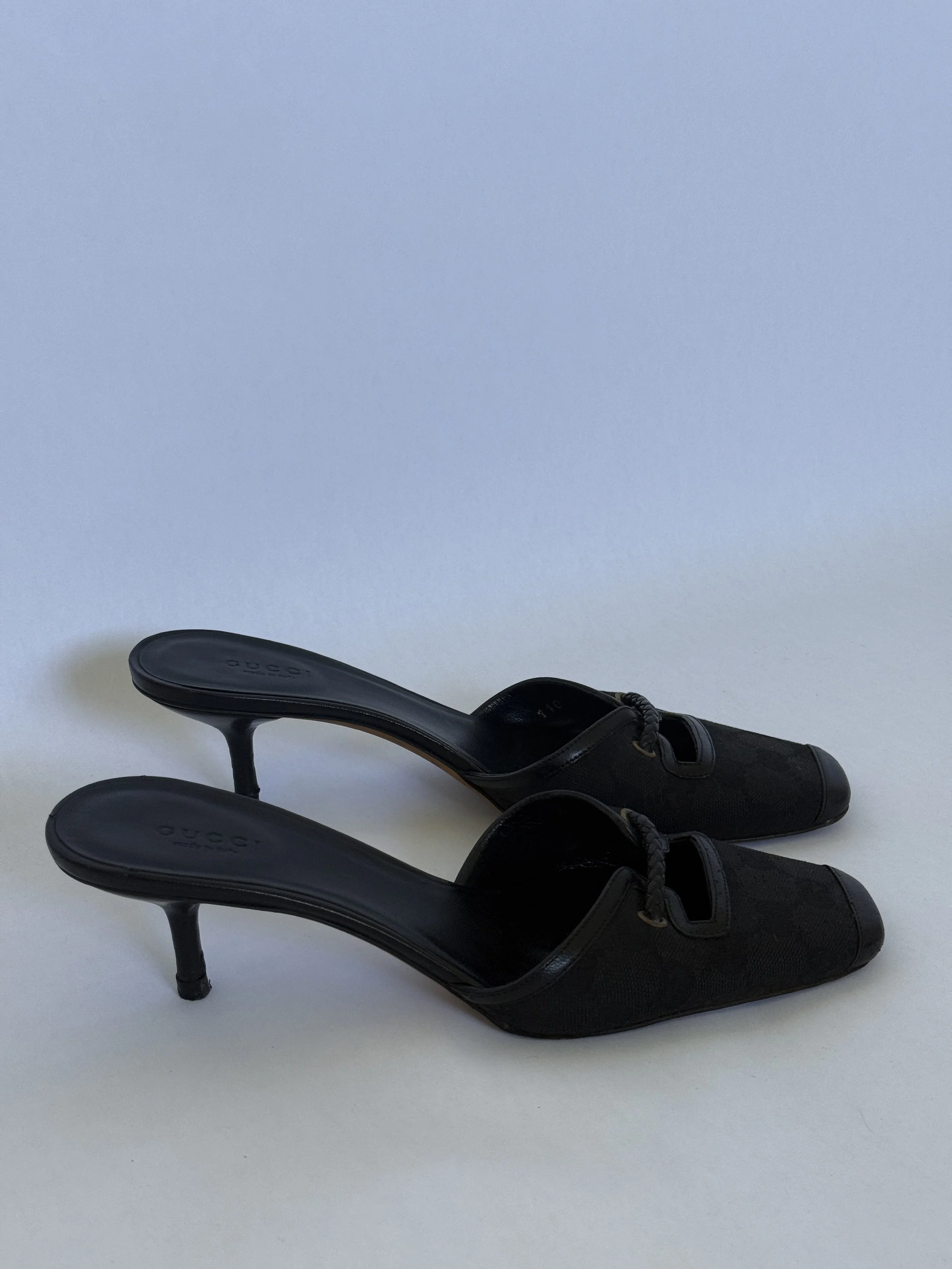 Archival Gucci Tom Ford Era GG Monogram Mules