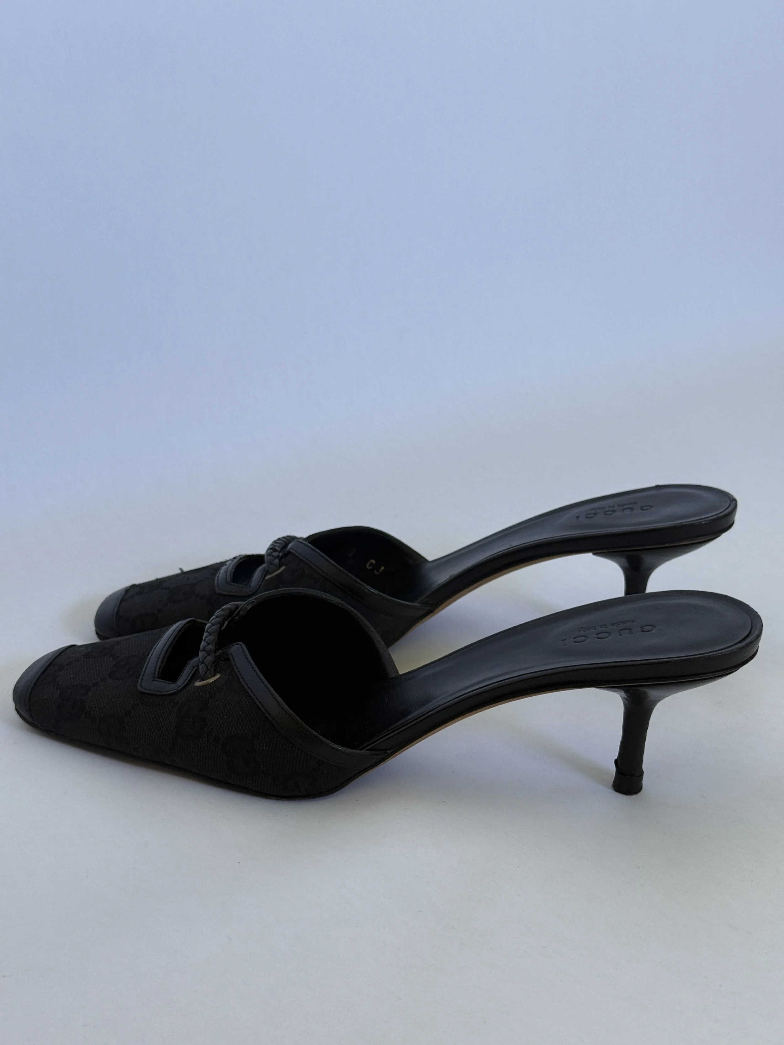 Archival Gucci Tom Ford Era GG Monogram Mules