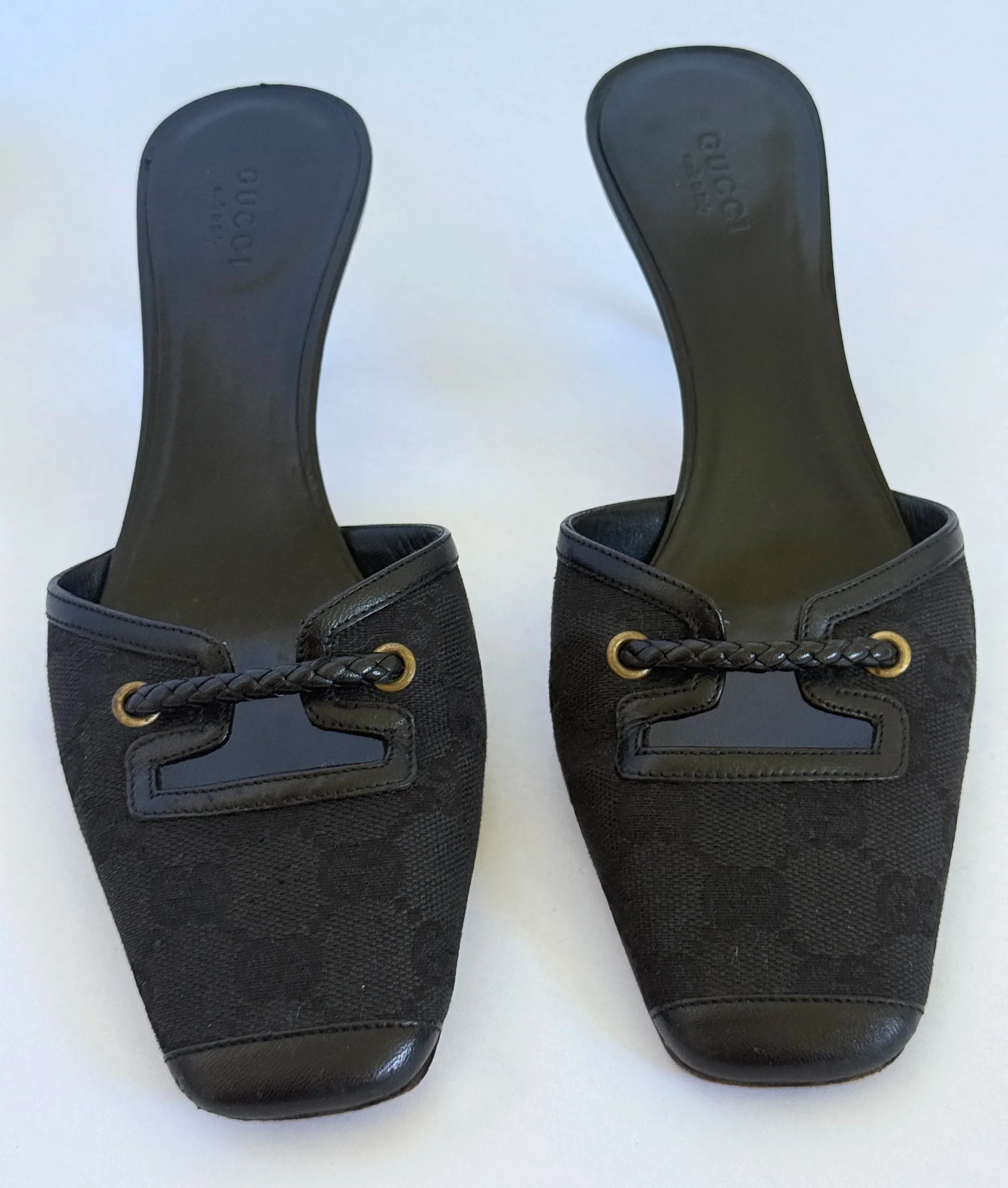 Archival Gucci Tom Ford Era GG Monogram Mules