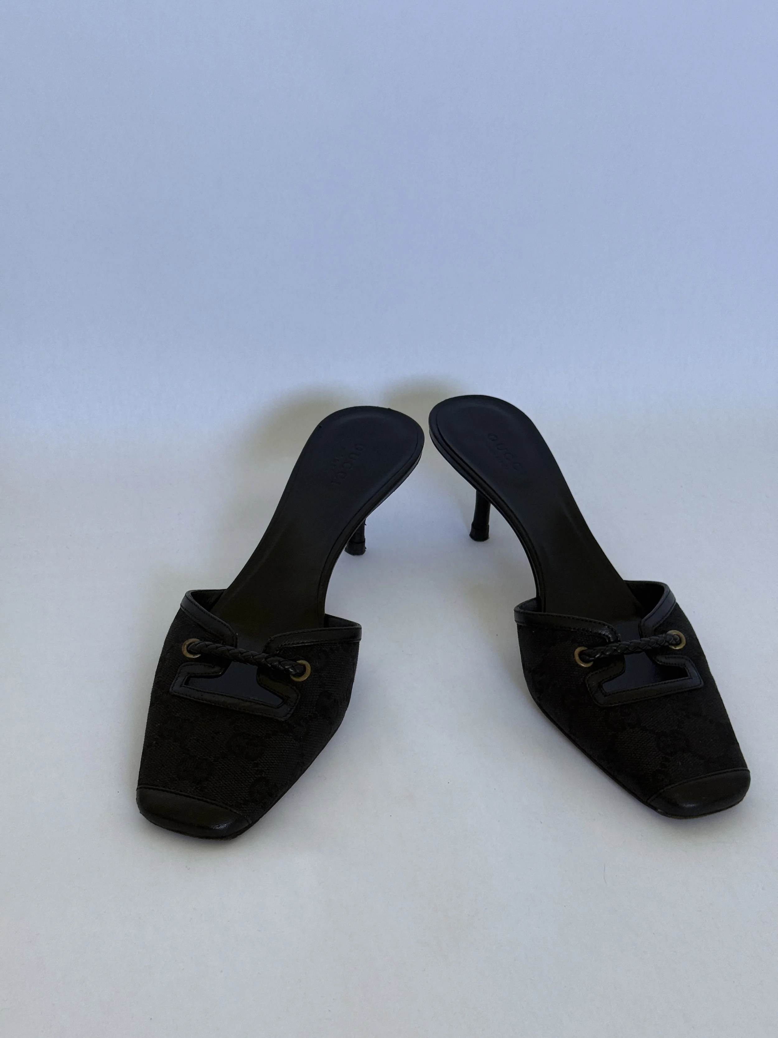 Archival Gucci Tom Ford Era GG Monogram Mules