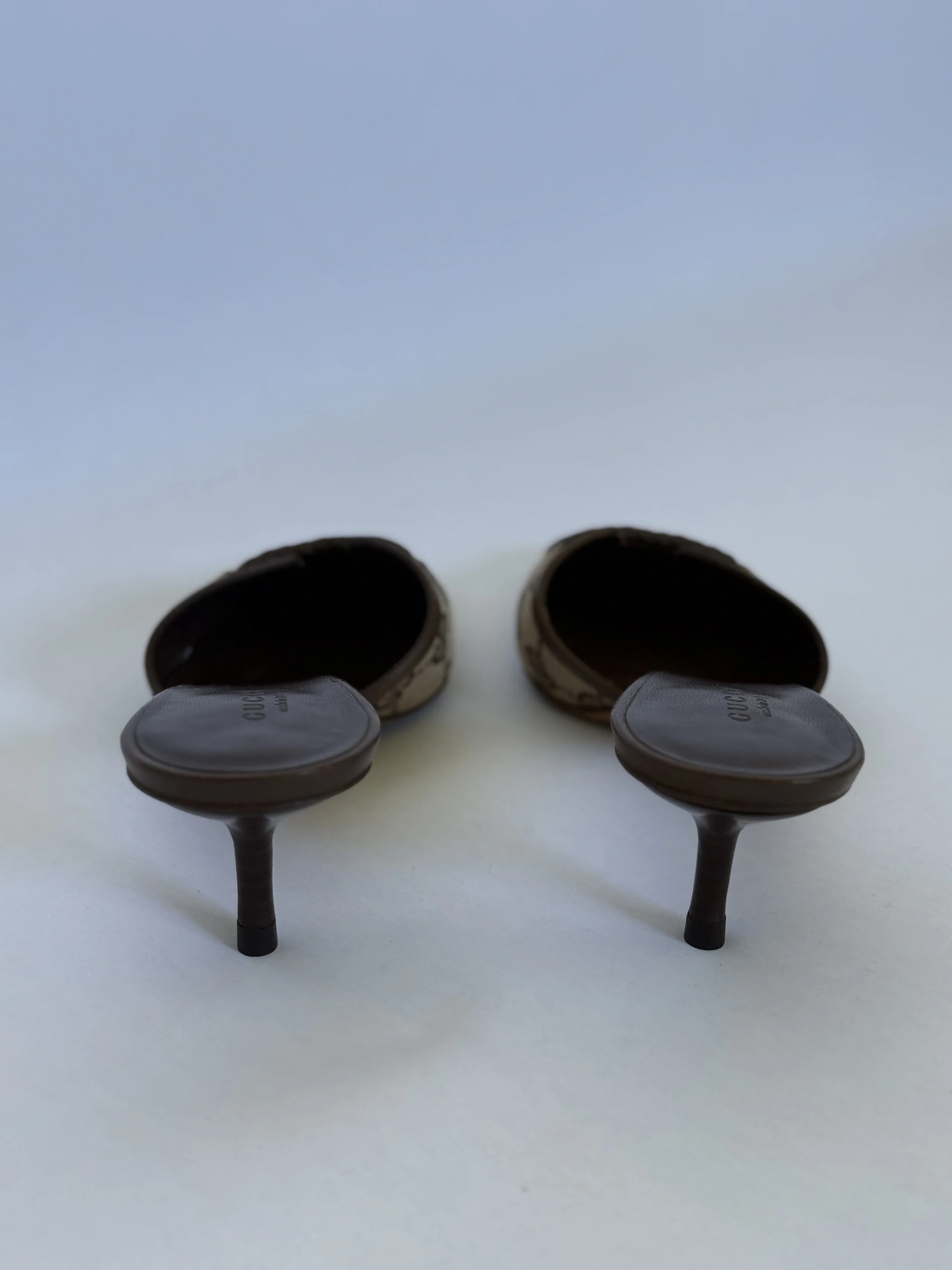 Archival Gucci Tom Ford Era GG Monogram Mules
