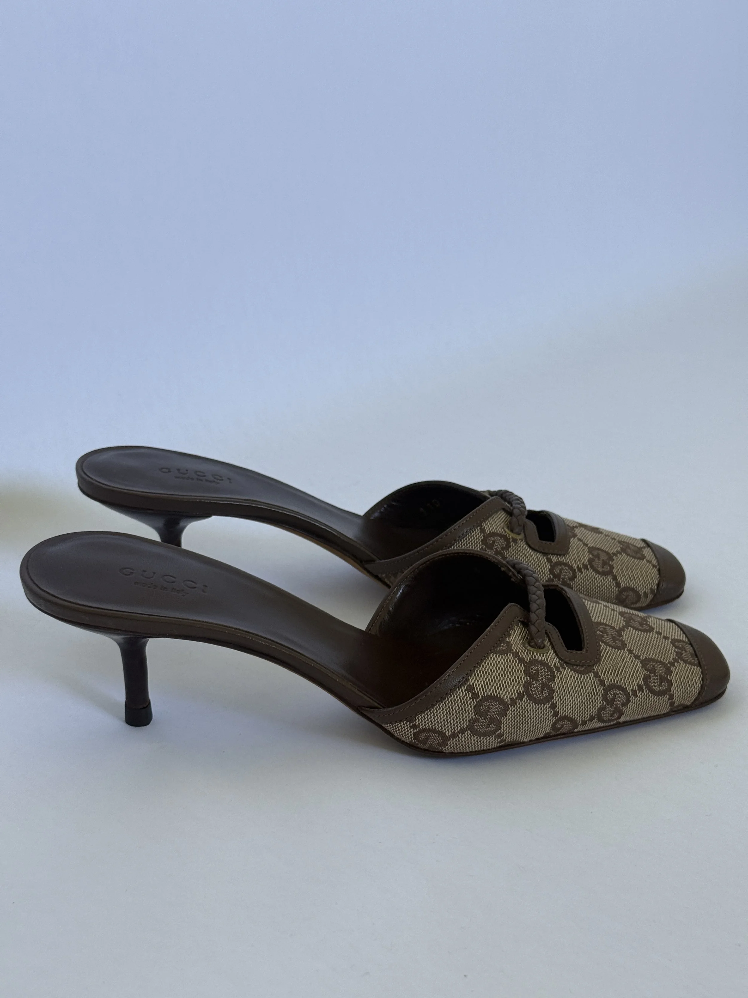 Archival Gucci Tom Ford Era GG Monogram Mules