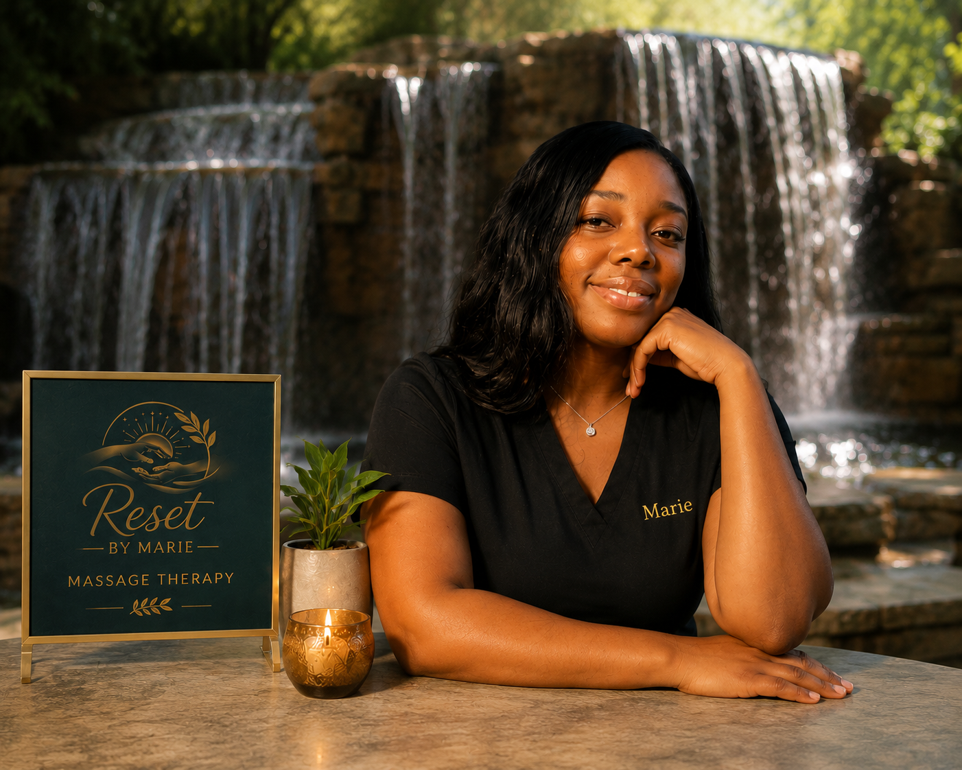 Owner of Massage Therapy services, "Reset by Marie".