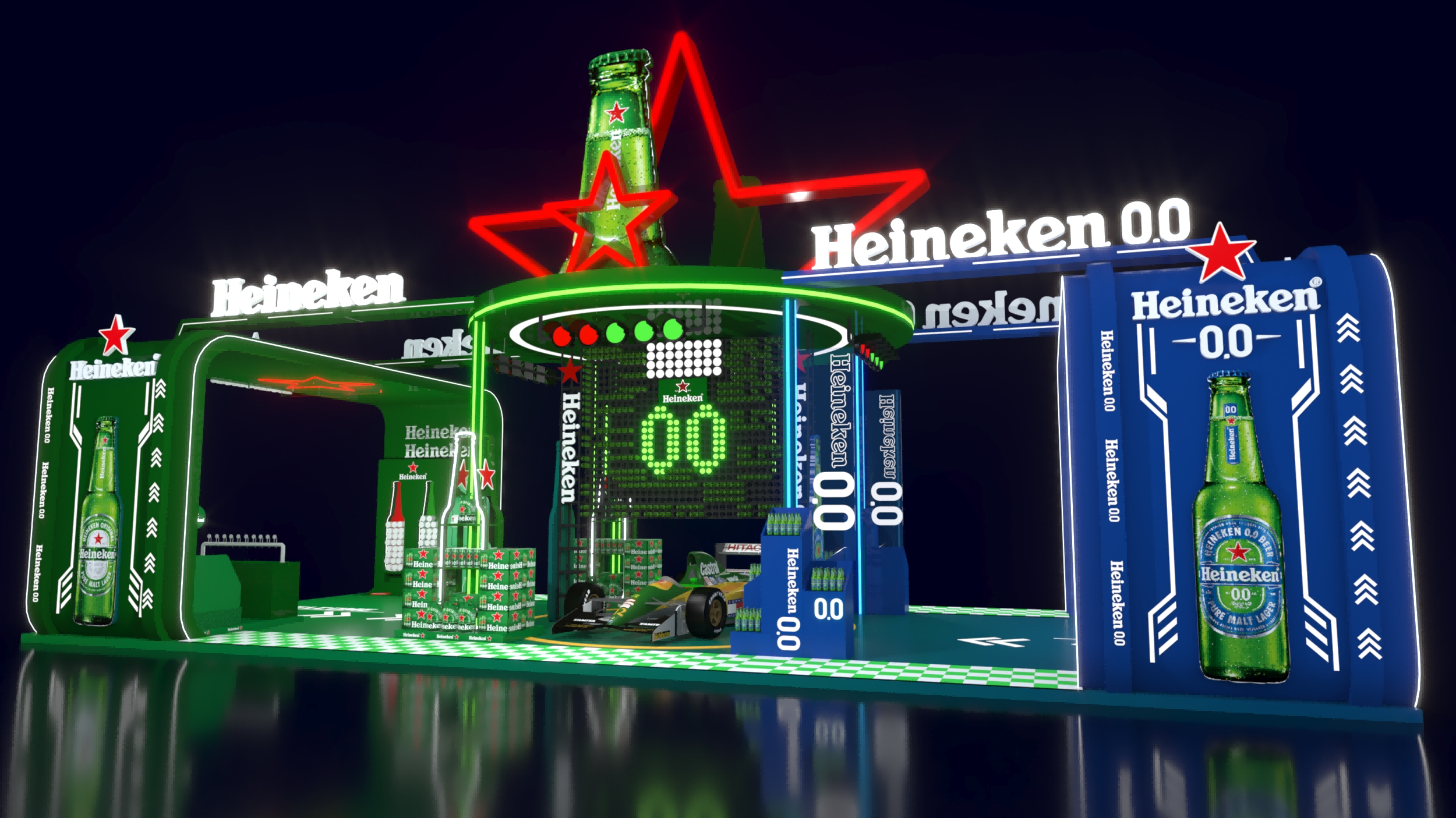 Heineken × F1 Themed Pop-Up Event Design