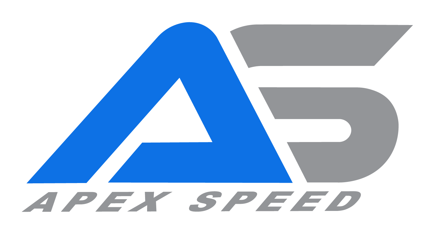 Apex Speed logo with blue and gray stylized letters A and 3 and the words Apex Speed underneath.