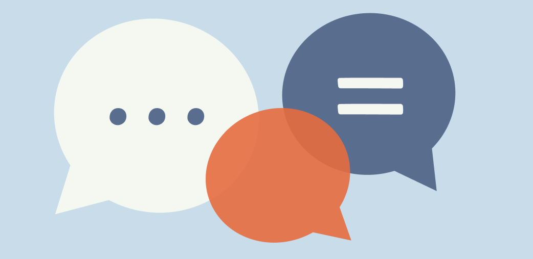 Overlapping message bubbles