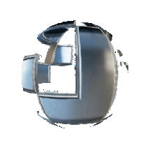 A futuristic, metallic, spherical robot with multiple cameras or sensors extending from its surface.