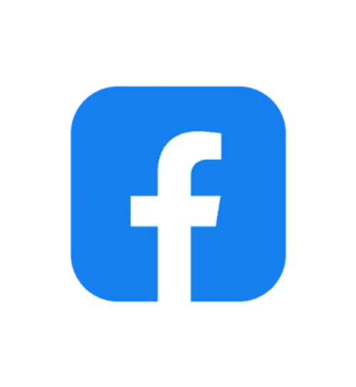 Facebook app icon with a blue background and white lowercase 'f'