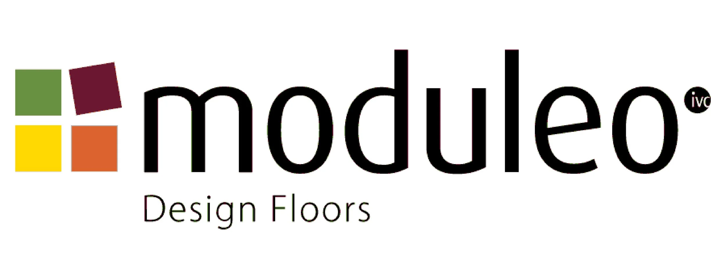 Logo for Modulo Design Floors featuring four colored squares and the company's name.