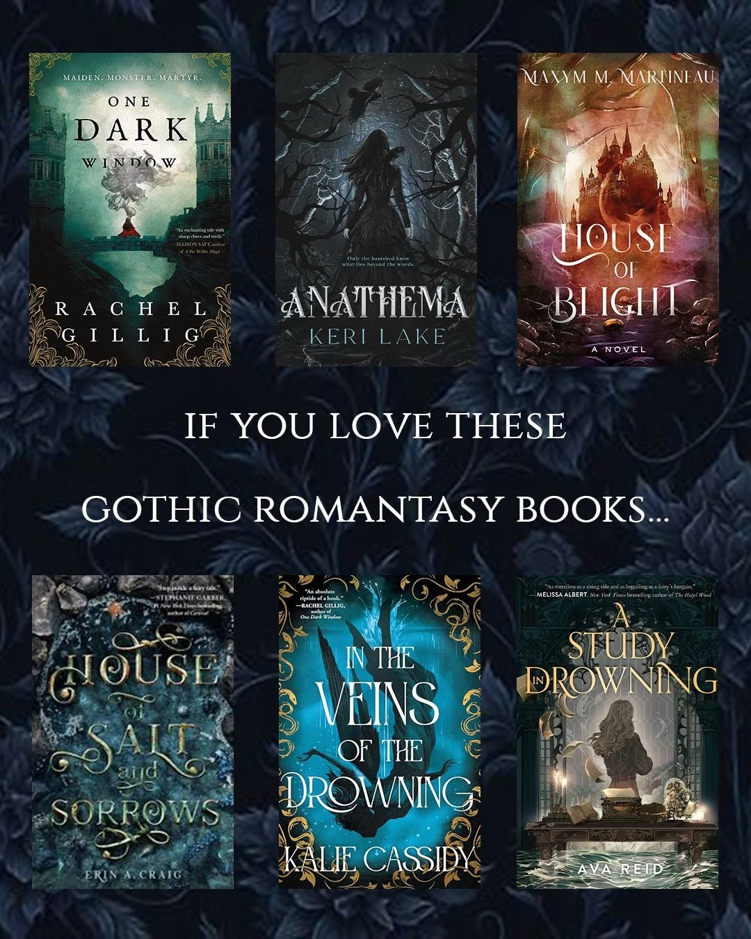 If you love gothic romance and romantasy and devoured One Dark Window, Anathema, House of Blight, In the Veins of the Drowning, House of Salt and Sorrows, and A Study in Drowning&hellip; you already know the feeling I&rsquo;m trying to create.

That 
