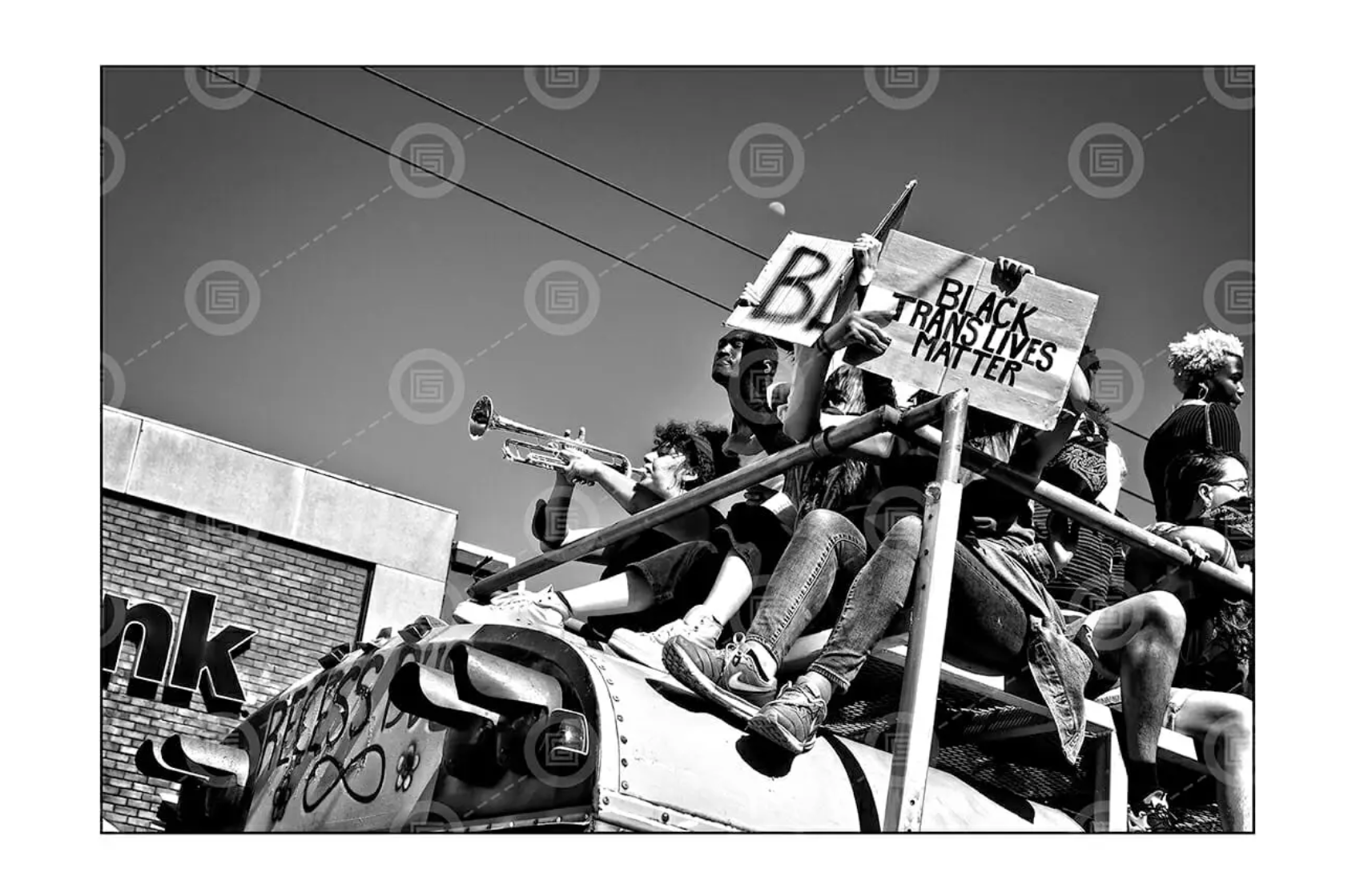 BLM Bus and Trumpet Castro SF 2020