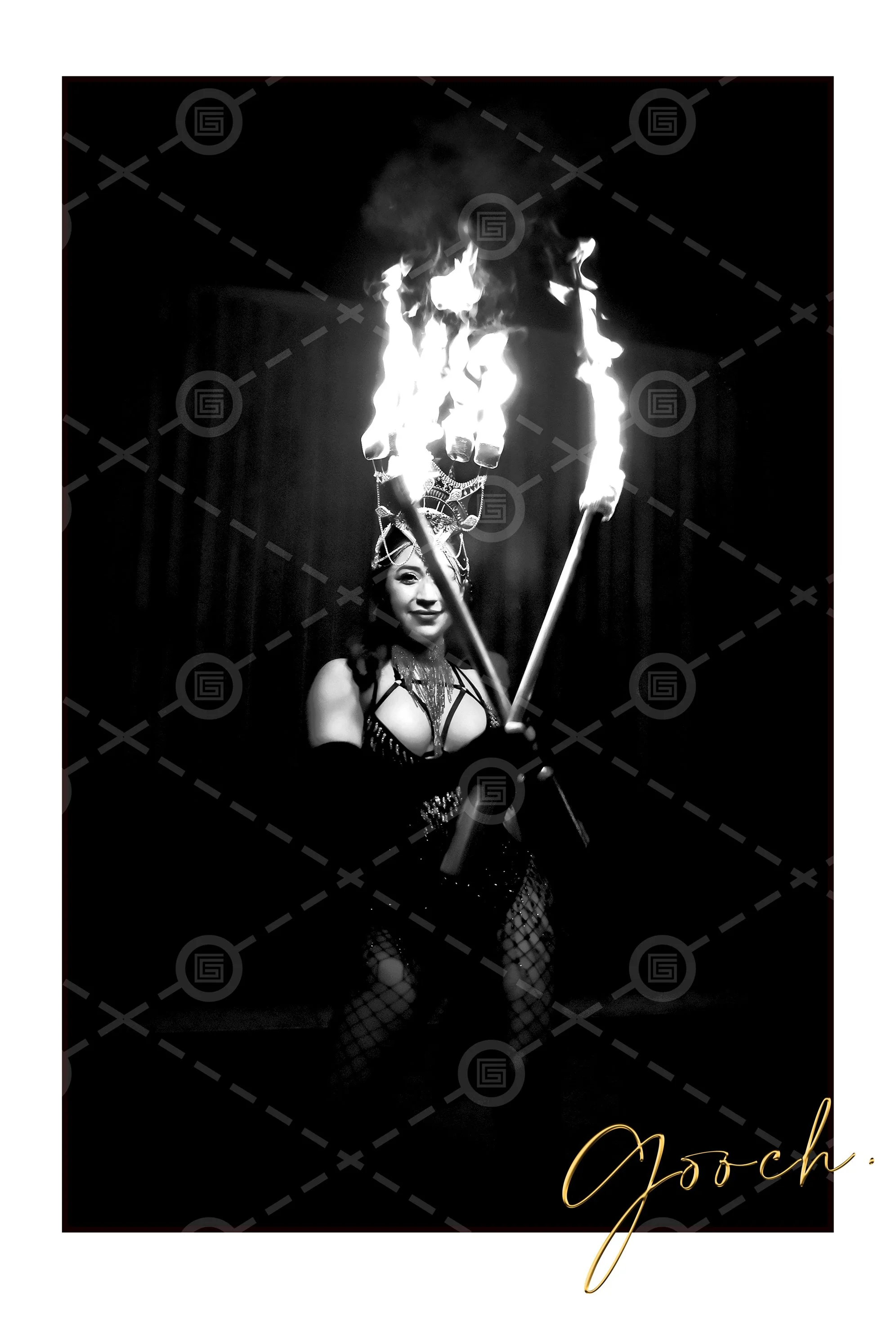 Fire Dancer Woman BW SF 2020