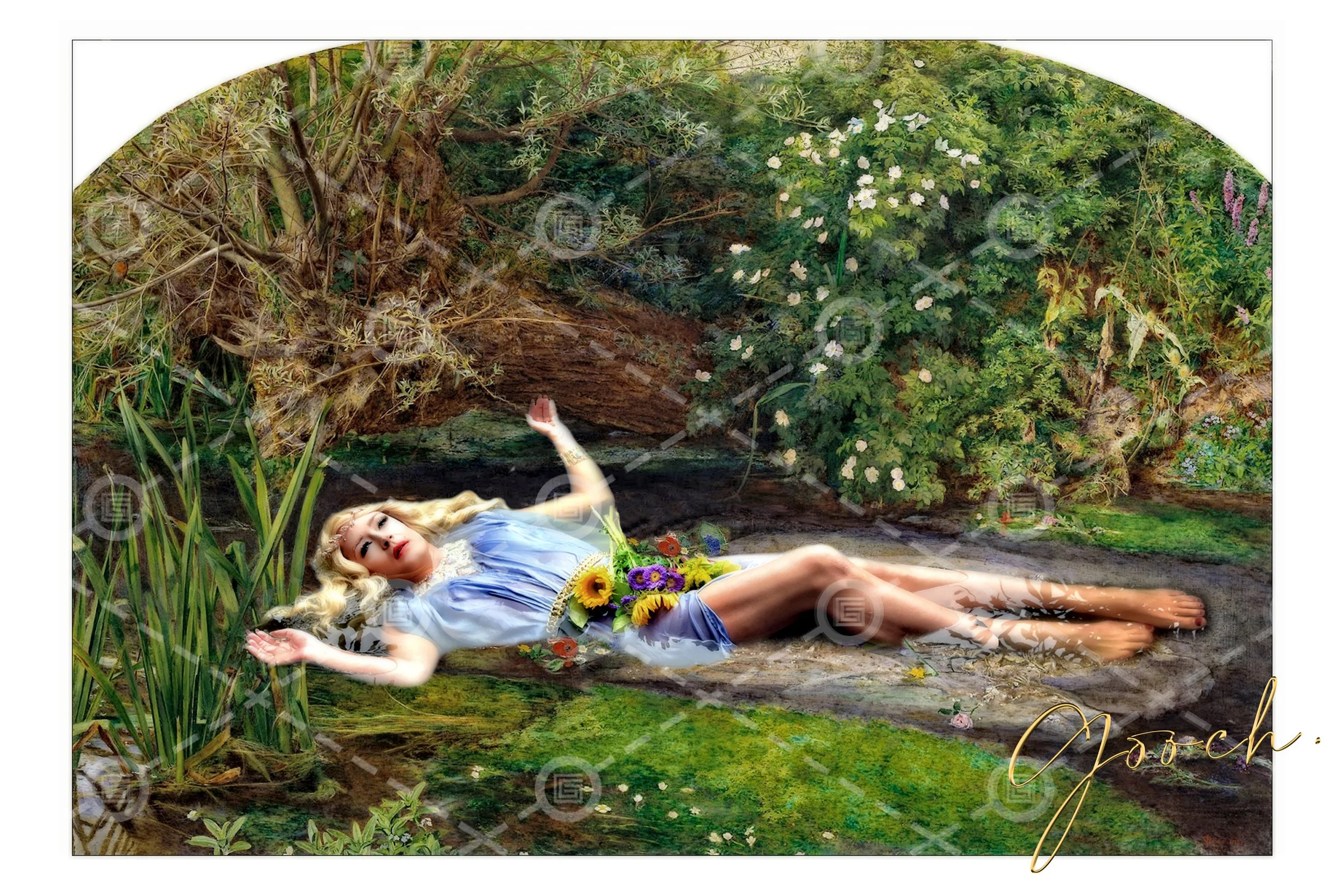 Ophelia after John Everett Millais 2019. 18 x 12 .jpg