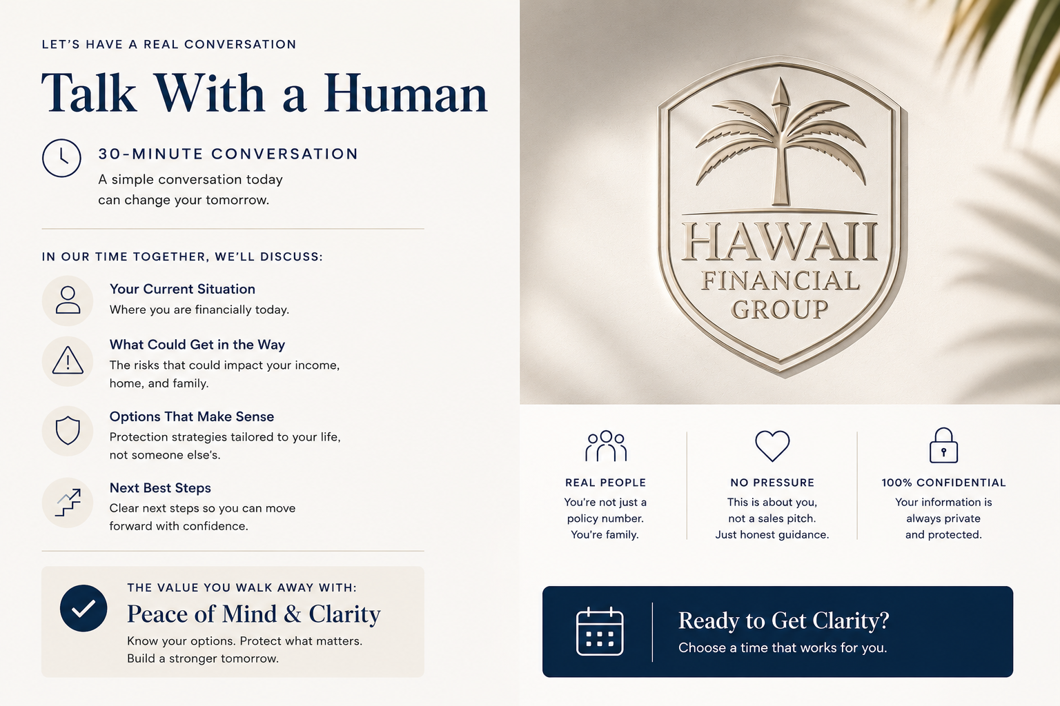 Connect with Russell Potter at Hawaii Financial Group for life insurance, mortgage protection, disability income insurance, family protection, and financial education. Serving individuals, families, homeowners, and business owners across Hawaii.