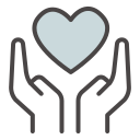 Hands holding a heart