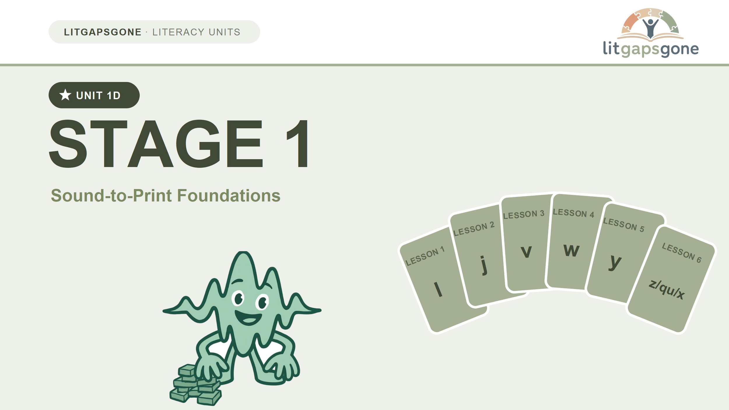 Stage 1, Unit 1D: Completing Single Consonants