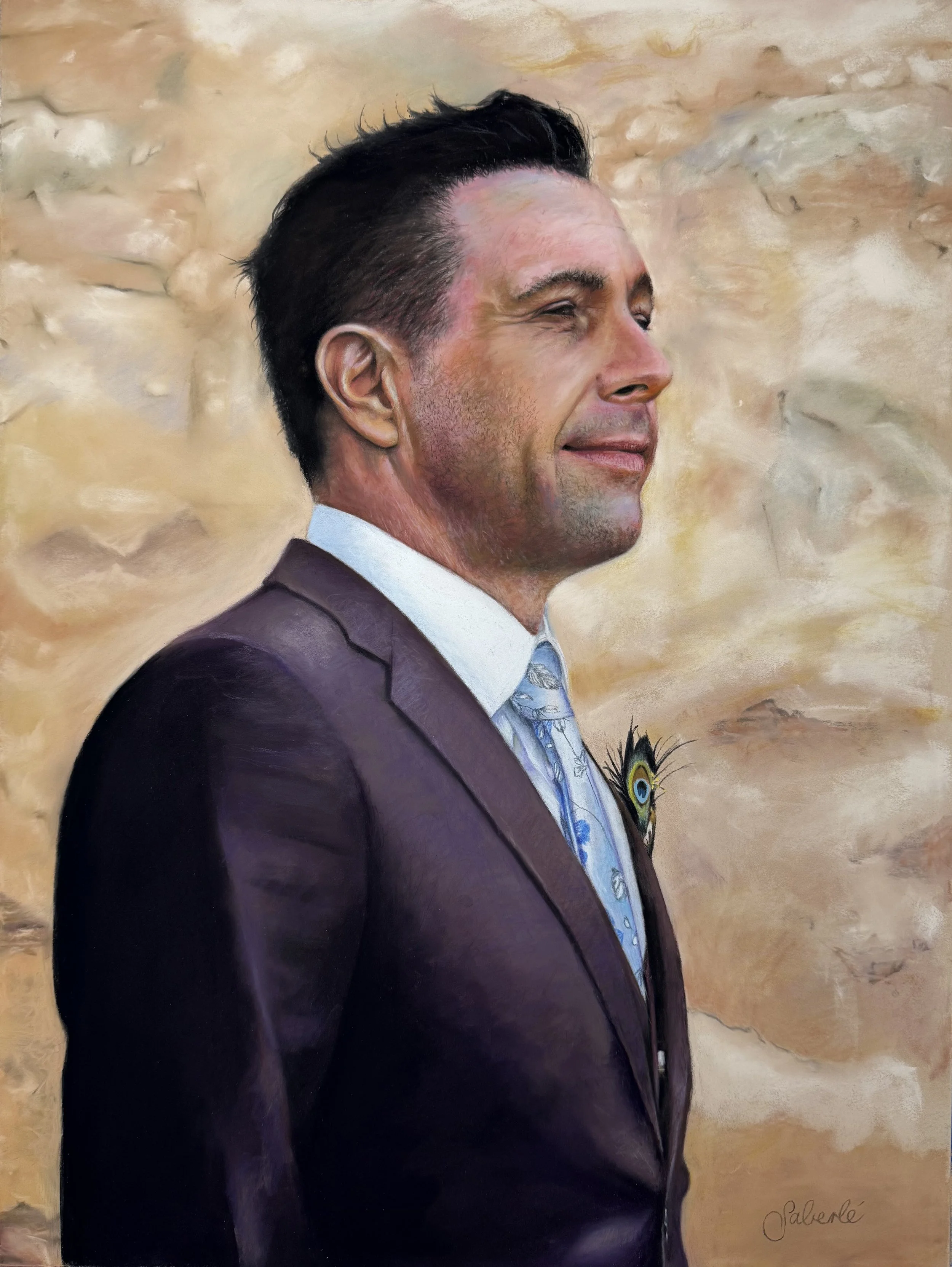 Self Portrait 2026 - pastel on paper