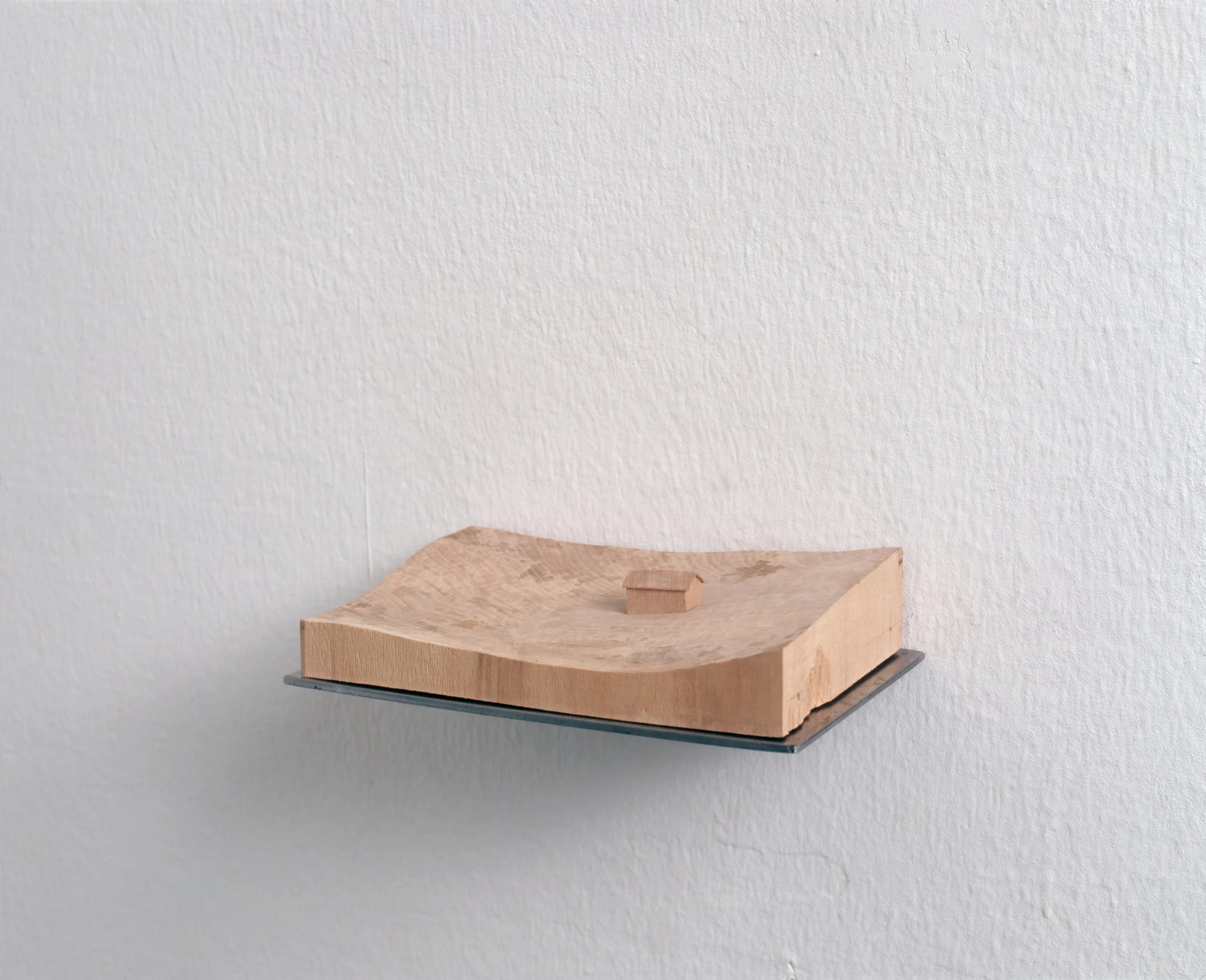 Stadl, 2001, limewood, steel, 17 x 11,5 x 3,5 cm, private collection