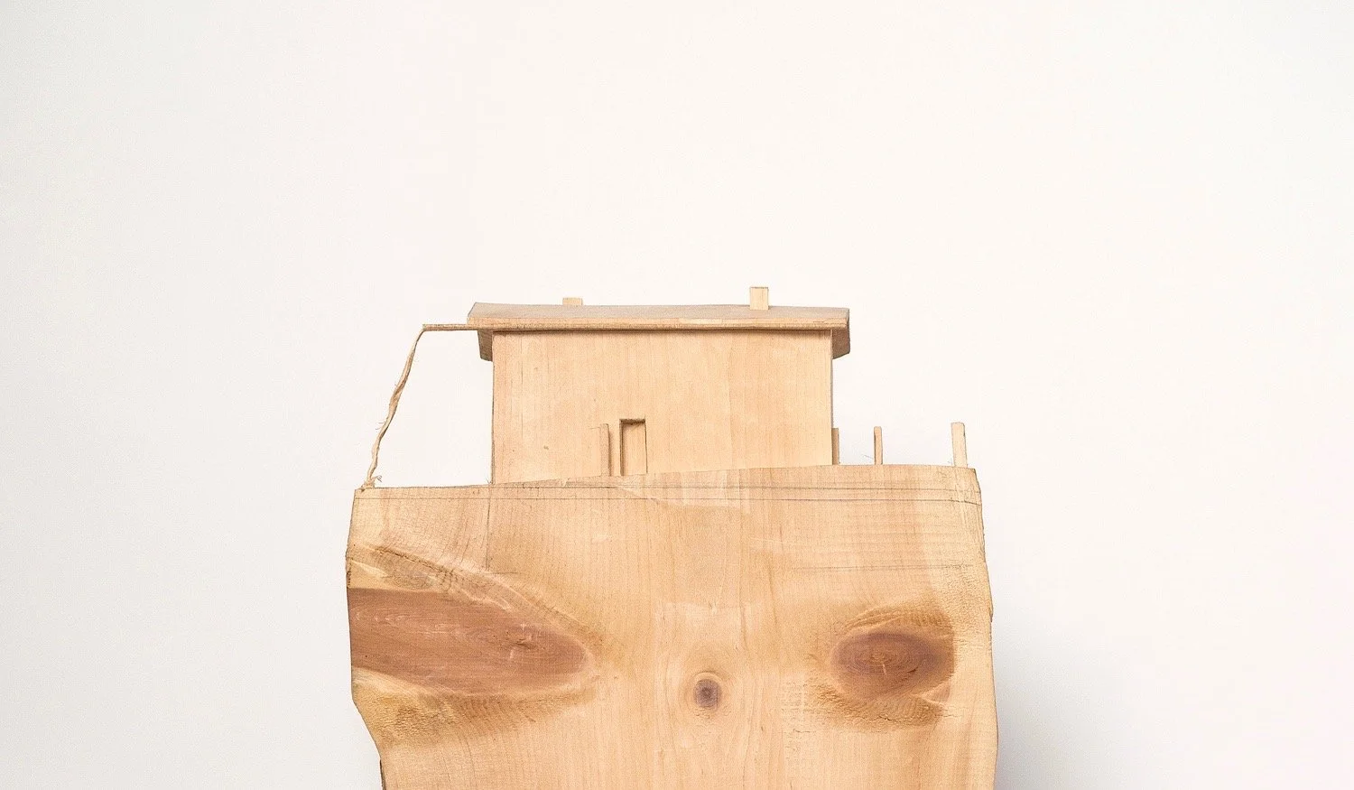 Vaterhaus 1, 2012, wood, pencil, 39,5 x 26 x 10,4 cm