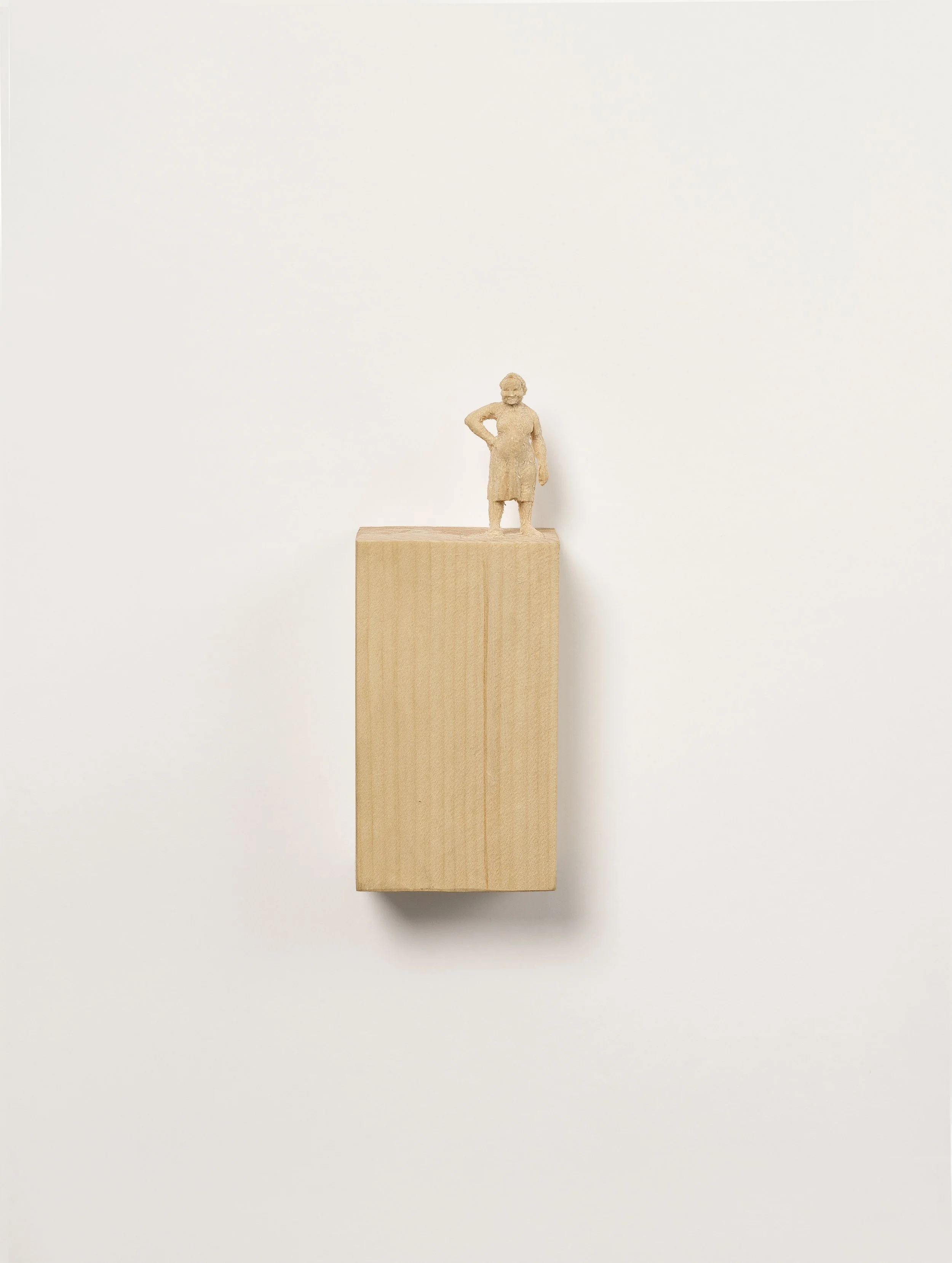 kleines Denkmal 2011, 2013, stone pine wood, 13 x 5 x 4 cm, private collection