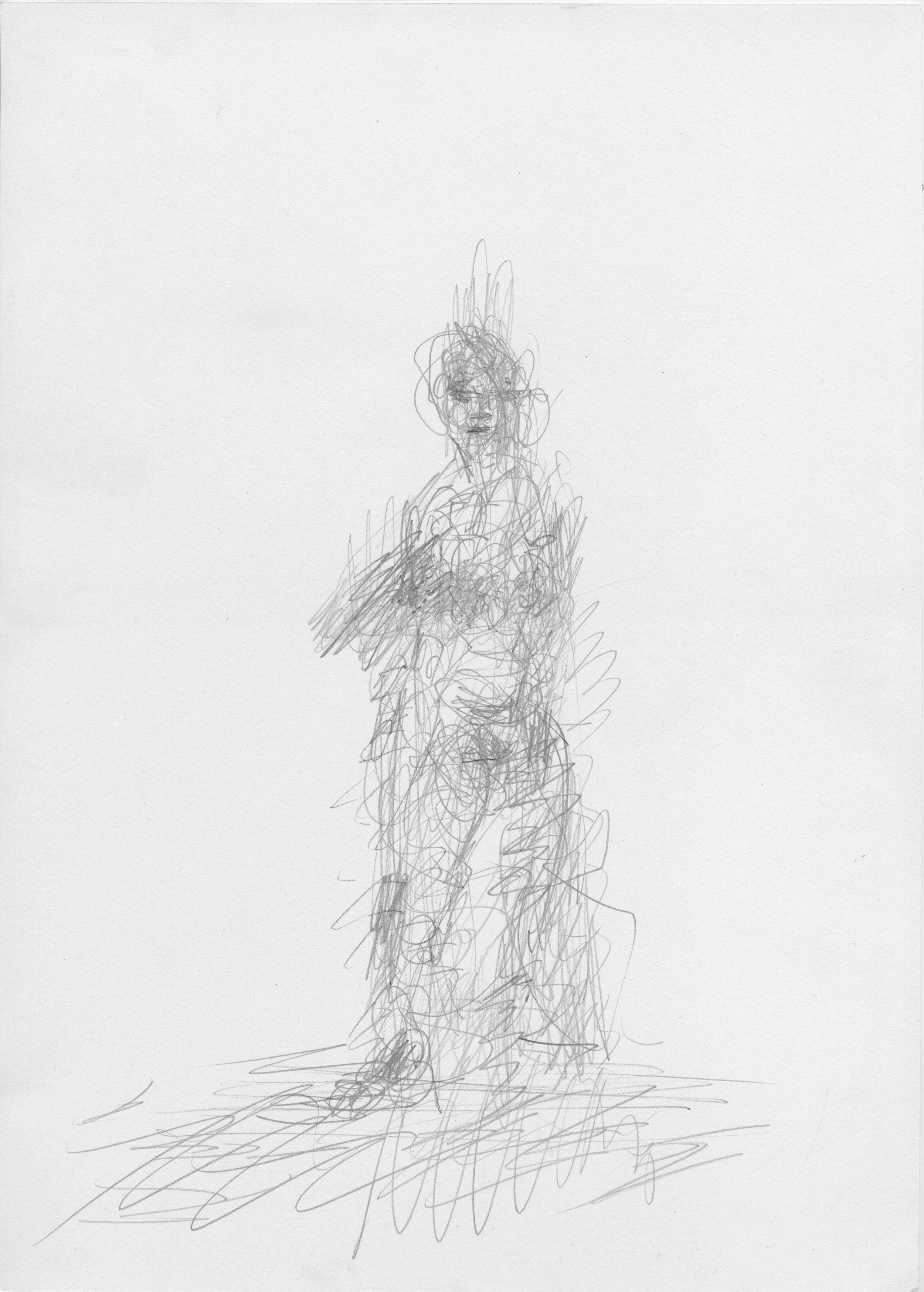 Frau, 2015, Bleistift, Papier, 29,7 x 21 cm