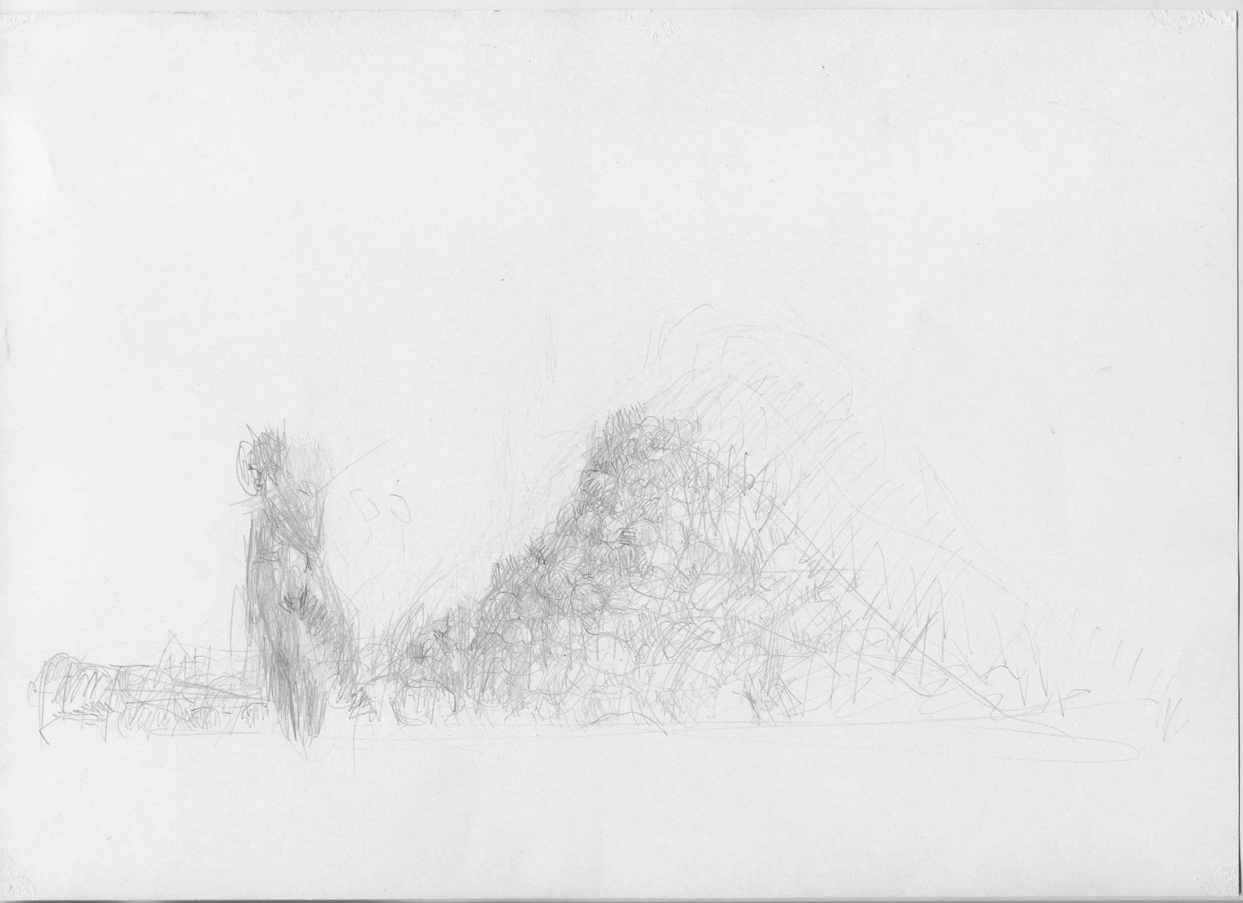 Komposthaufen 2, 2015, Bleistift, Papier, 29,7 x 21 cm, Artothek München
