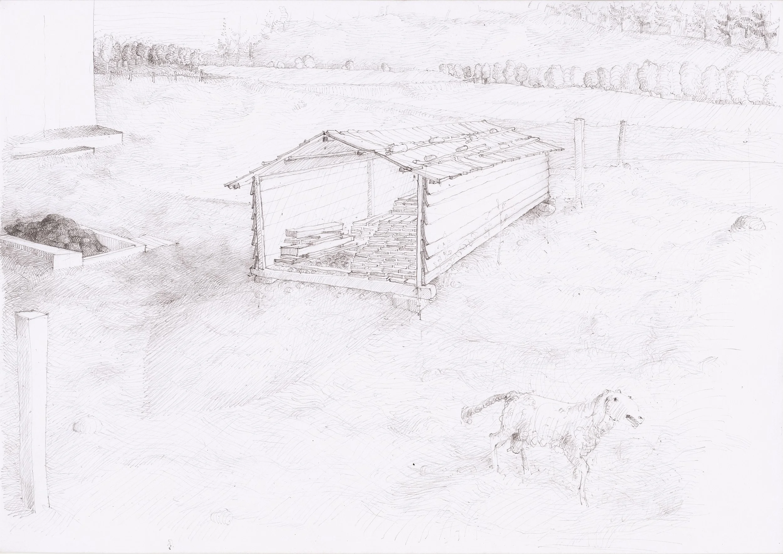 Fleggn, 2014, Bleistift, Papier, 29,7 x 21 cm