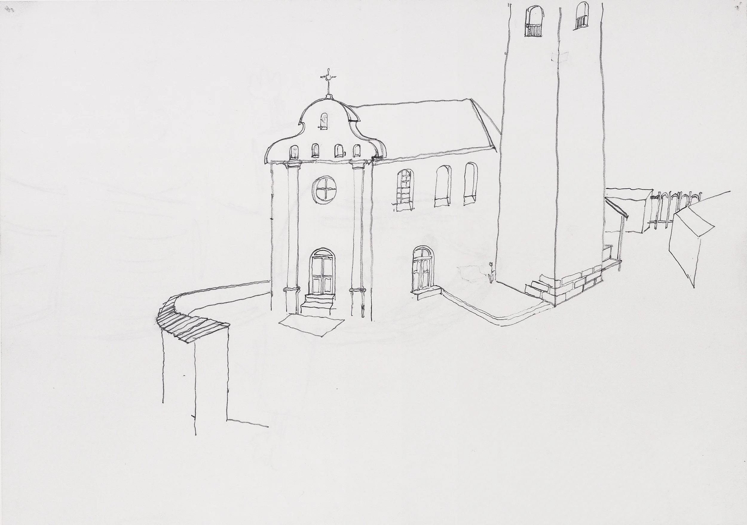St. Martin, 2006, Bleistift, Papier, 29,7 x 21 cm