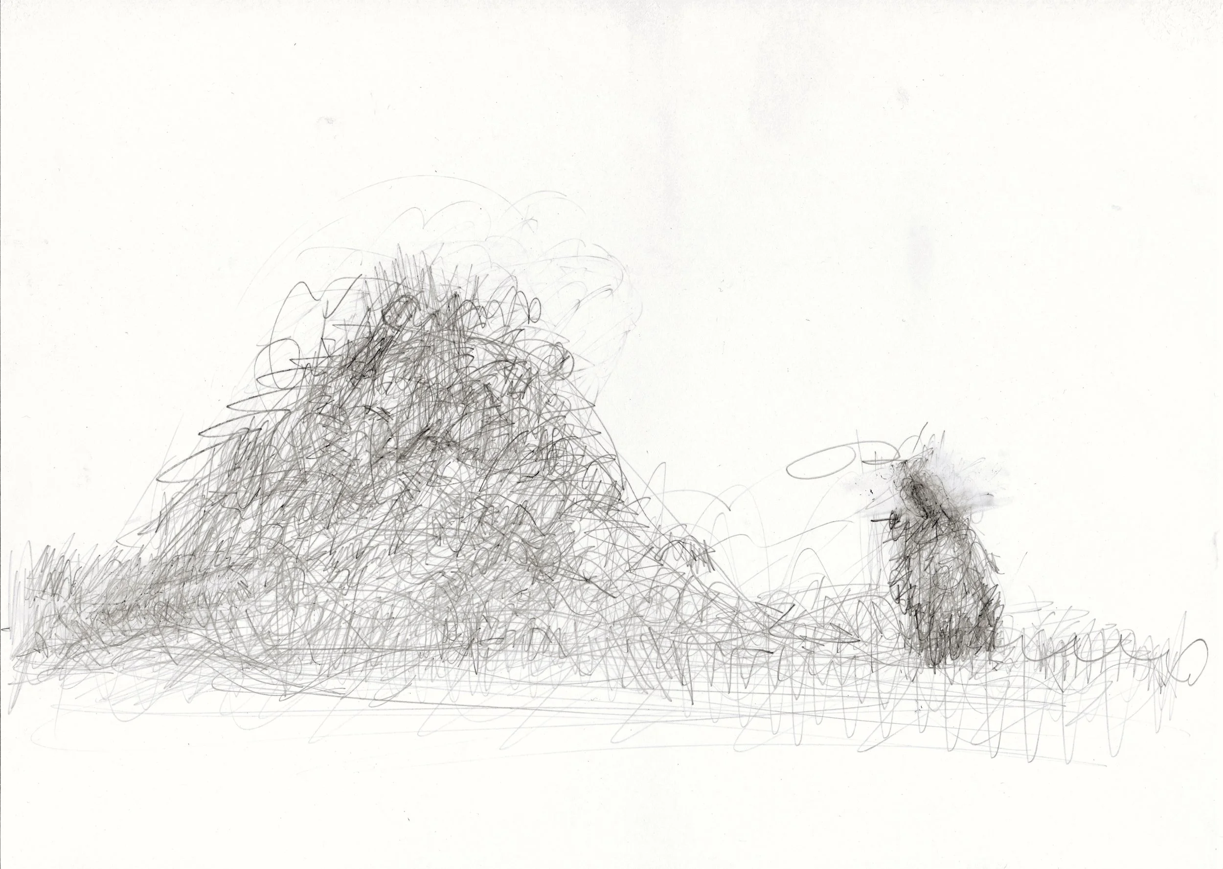 Haufen, 2015, Bleistift, Papier, 29,7 x 21 cm