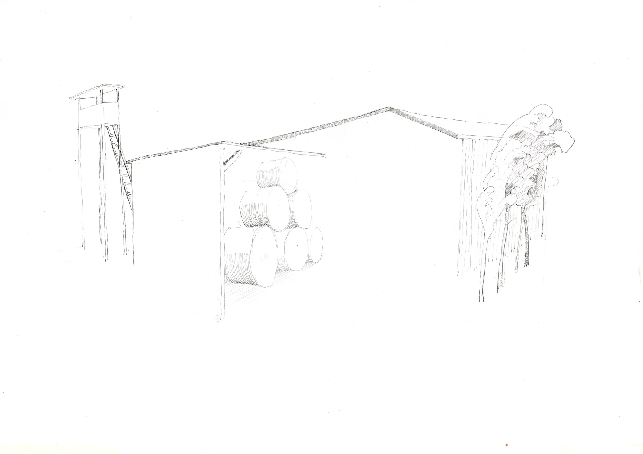 Jägerstand 1, 2014, Grafitstift, Papier, 29,7 x 21 cm