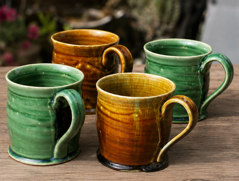 Handmade Stoneware Mugs