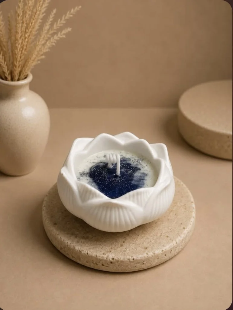 Black Galaxy Lotus Candle