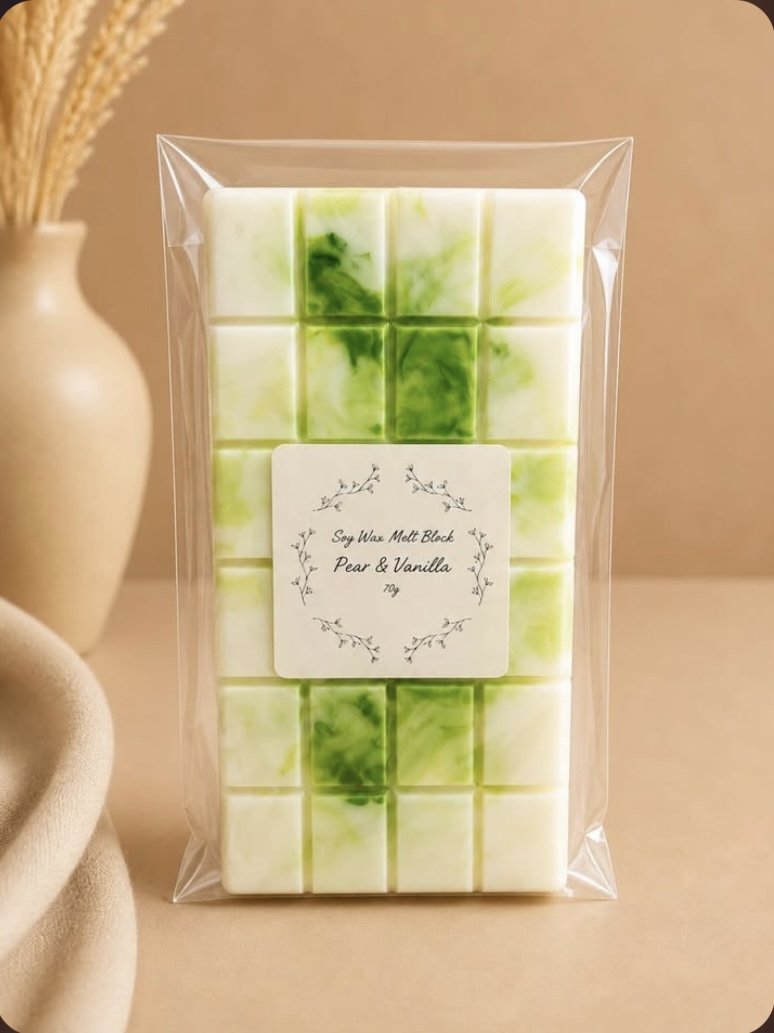 70g Pear & Vanilla Wax Melt Block