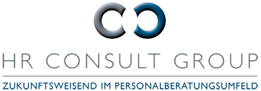 HR Consult Group Logo mit verbundenen Kreisen und Firmenname