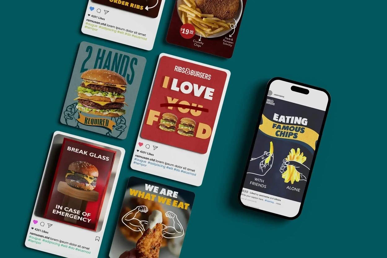 Ribs & Burgers New Menu Social Media Campaign