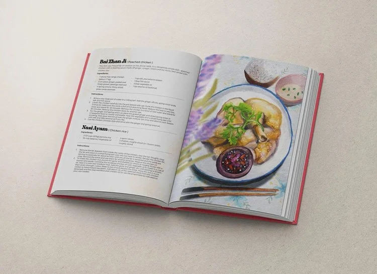 inside book page with recipes